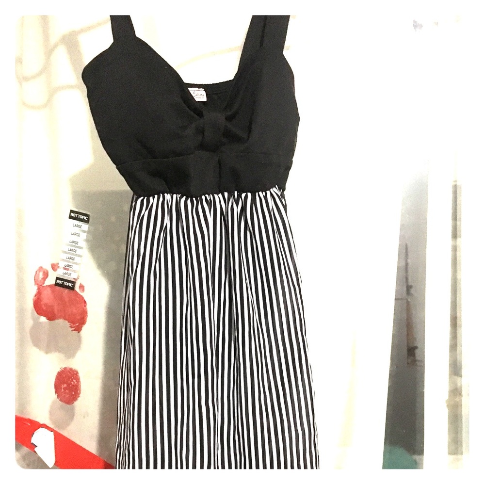 Black and stripped dress used before